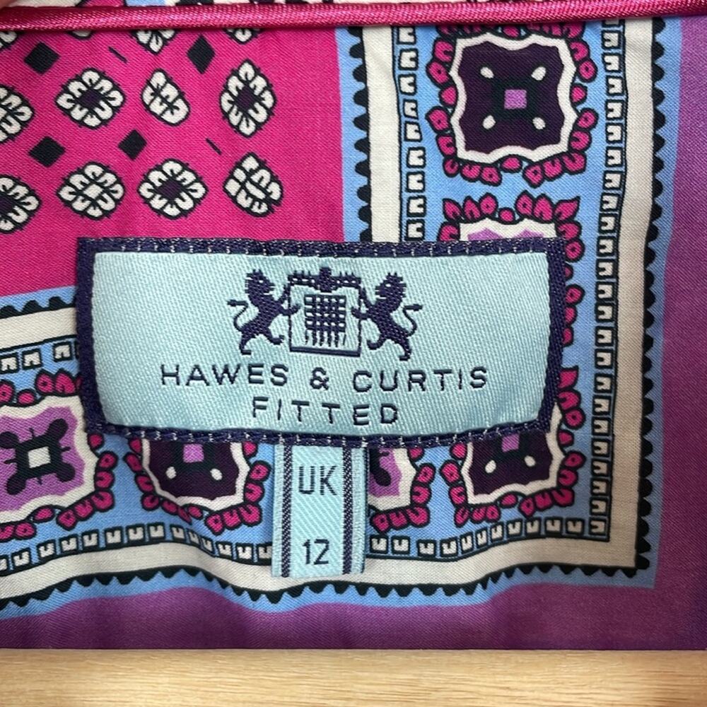 Hawes & Curtis Artsy Floral Button Down Womens 8 UK 12 Long Sleeve Fitted Shirt - Picture 8 of 8